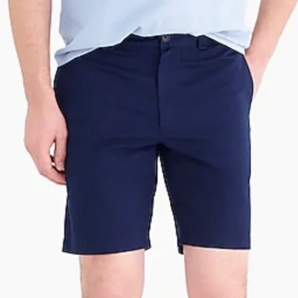 J. Crew Navy Blue 9" Flex Short Men's 32 Stretch H5020 NWT Preppy Beach Vacation - Picture 1 of 11